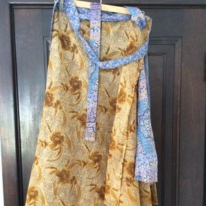 Two layer beach wrap or summer skirt